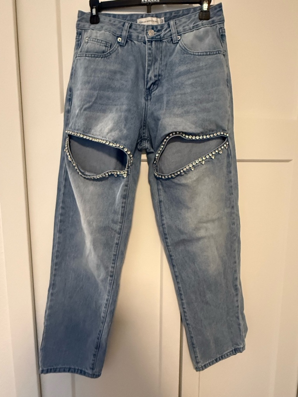 Torn by Ronny Kobo Light Wash Denim High-Rise Jeans